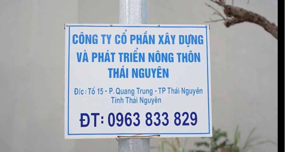 CTCP xây dựng nông nghiệp và phát triển nông thôn Thái Nguyên